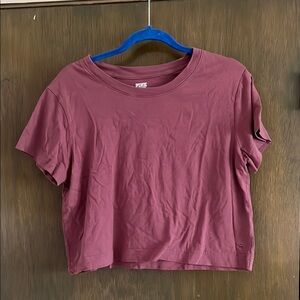 PINK Victoria's Secret Pink Crop T-Shirt Relaxed Fit Large